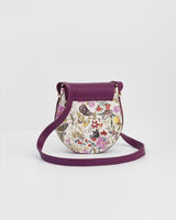 Bolso Saddle Floral - Ciruela