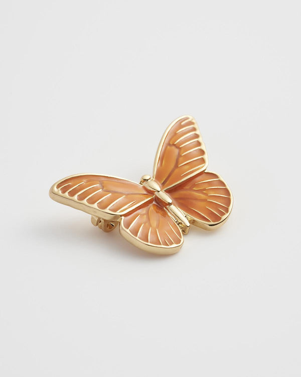 Broche Mariposa Naranja