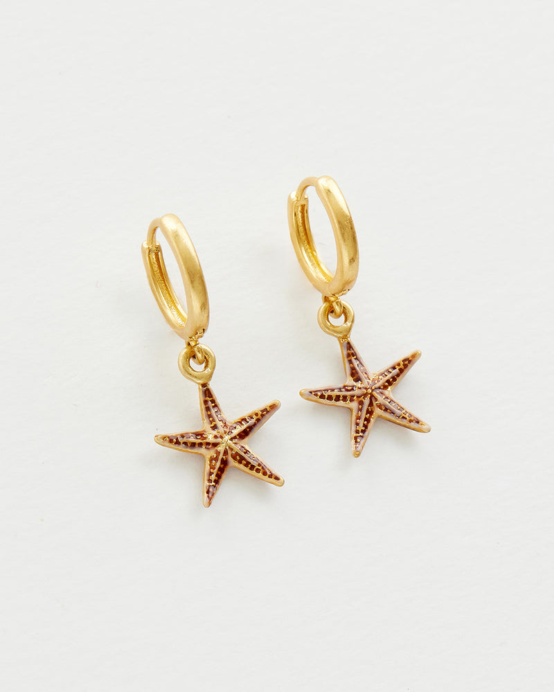 Pendientes Aro Estrella de Mar - Oro