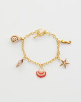 Pulsera Charms Conchas - Oro