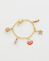 Pulsera Charms Conchas - Oro