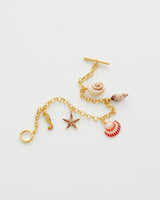 Pulsera Charms Conchas - Oro