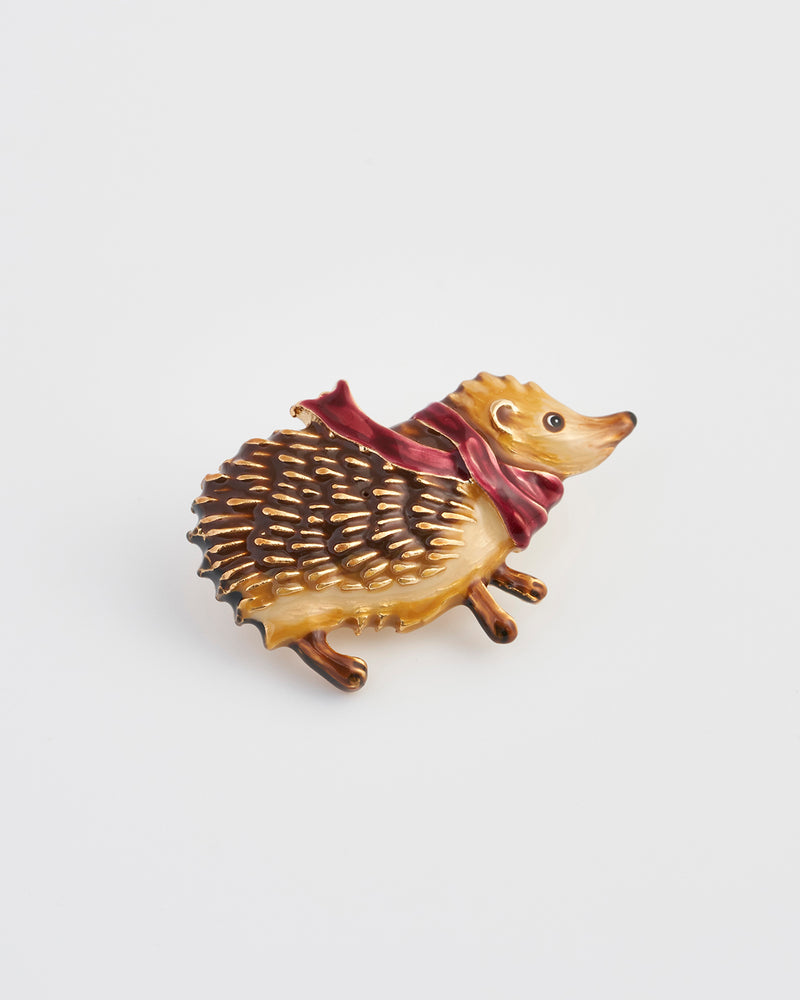 Cosy Hedgehog Charm Brooch