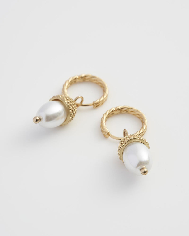 Pendientes Bellota con Perla