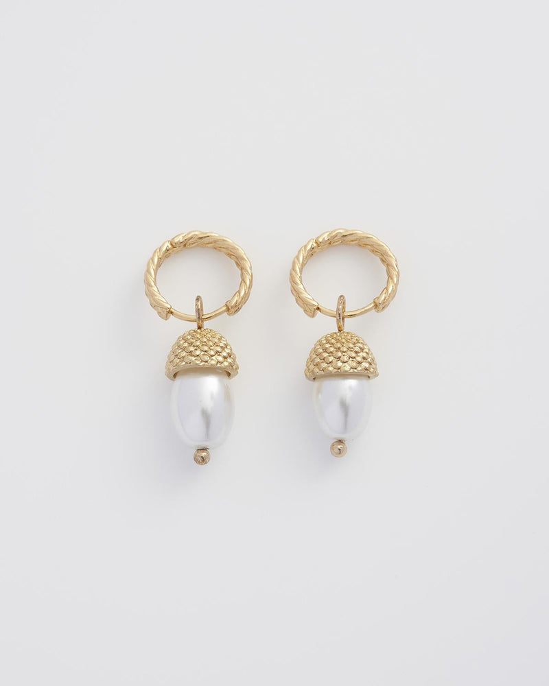 Pendientes Bellota con Perla