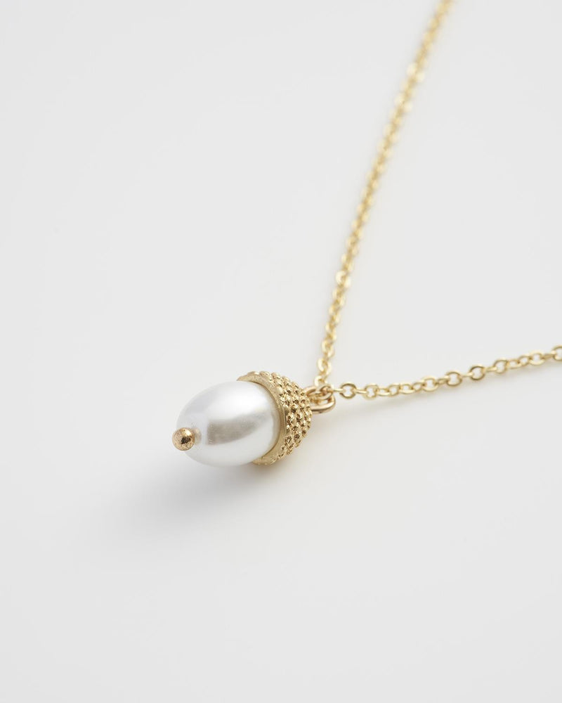 Acorn Pearl Necklace