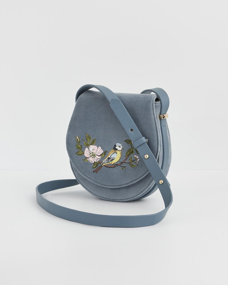 Bolso Saddle Herrerillo - Celeste