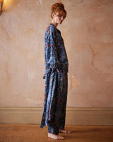 Nocturnal Garden Kimono Midnight Blue