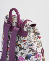 Floral Engravings Small Plum Backpack