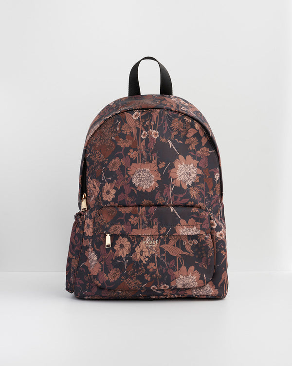 Deco Blooms Large Black Backpack