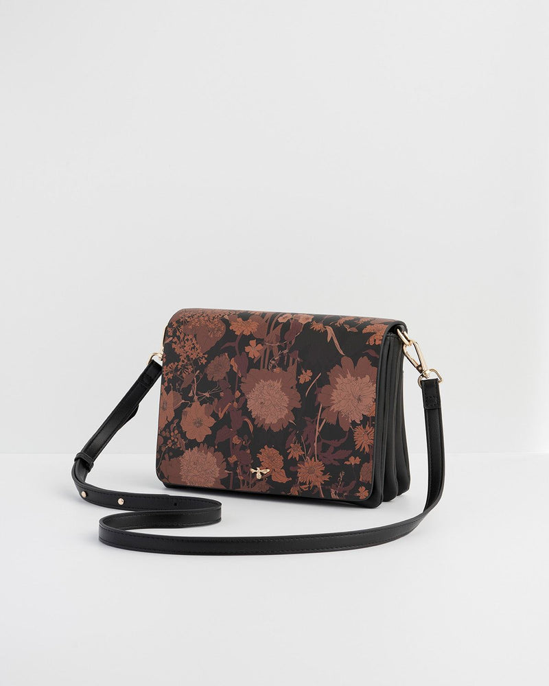 Bolso Bandolera Deco Blooms Negro