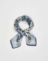 Deco Blooms Blue Square Scarf