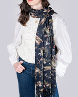 Wonderland Toile Fringe Scarf