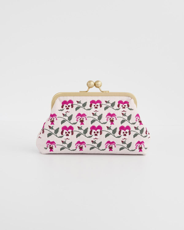 Pansy Victoriana Pink Clutch