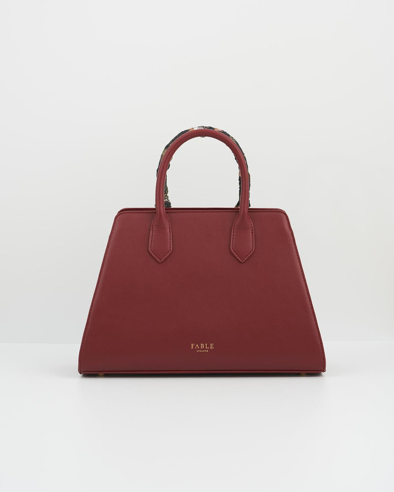 Burgundy Large Structured Tote