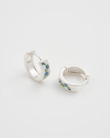 Forget Me Not Silver Mini Hoop Earrings