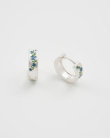 Forget Me Not Silver Mini Hoop Earrings