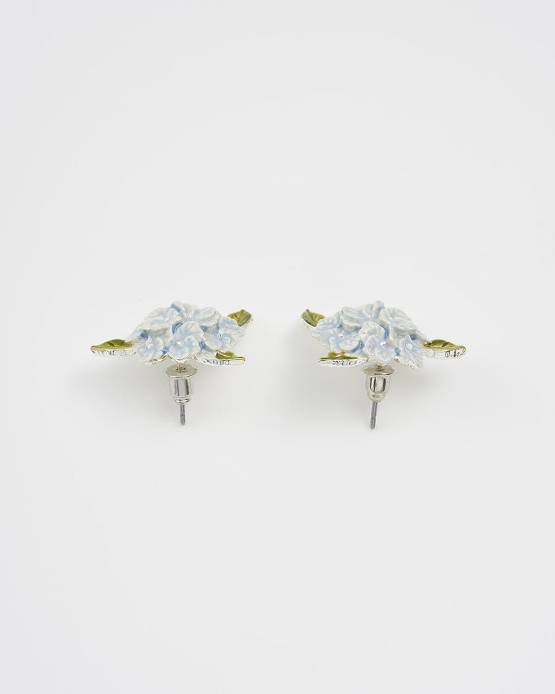 Hydrangea Silver Earrings