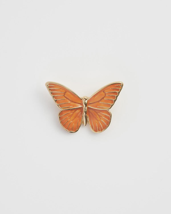 Broche Mariposa Naranja