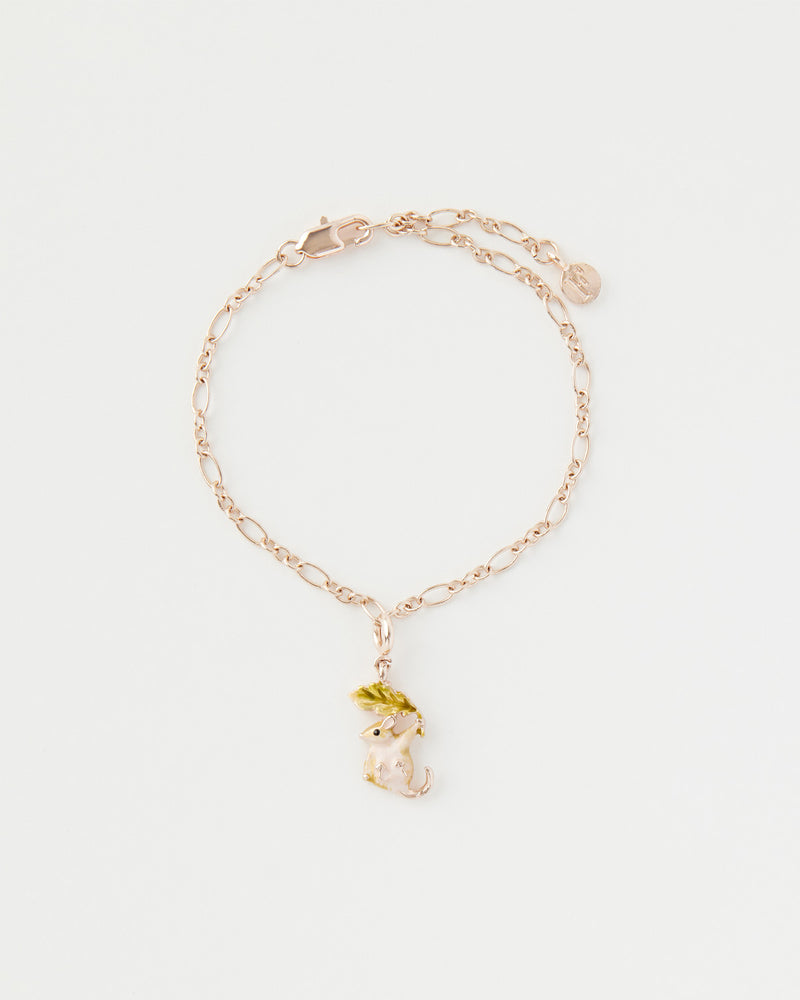 Enamel Dormouse Collector Chain Bracelet