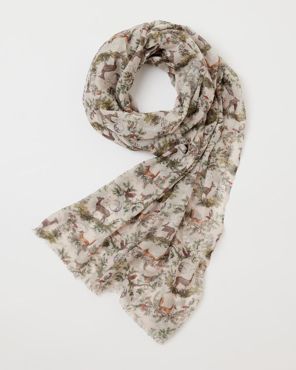 A Night's Tale Woodland Crystal Grey Light Weight Scarf
