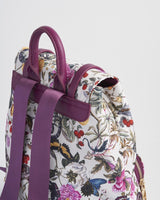 Mochila Mini Floral - Ciruela