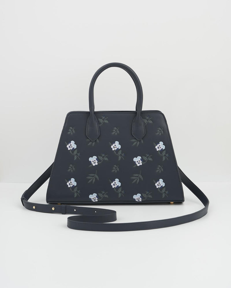 Ditsy Navy Medium Tote