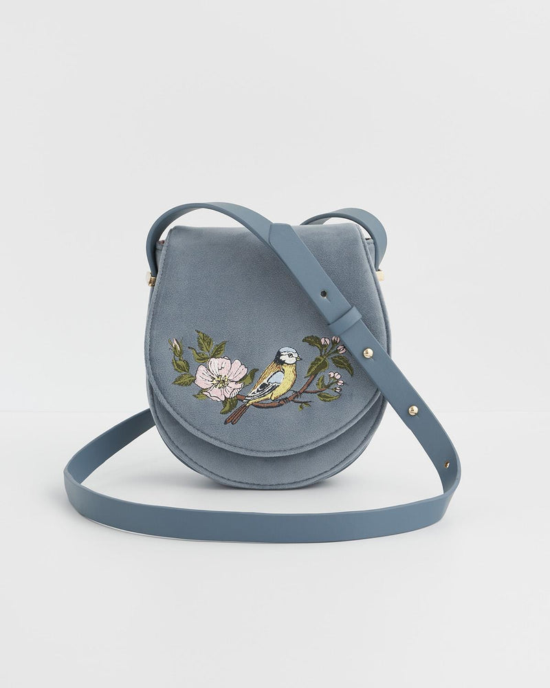 Bolso Saddle Herrerillo - Celeste