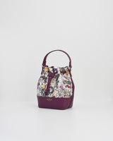 Bolso Bucket Floral Ciruela