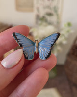 Enamel Blue Butterfly Brooch