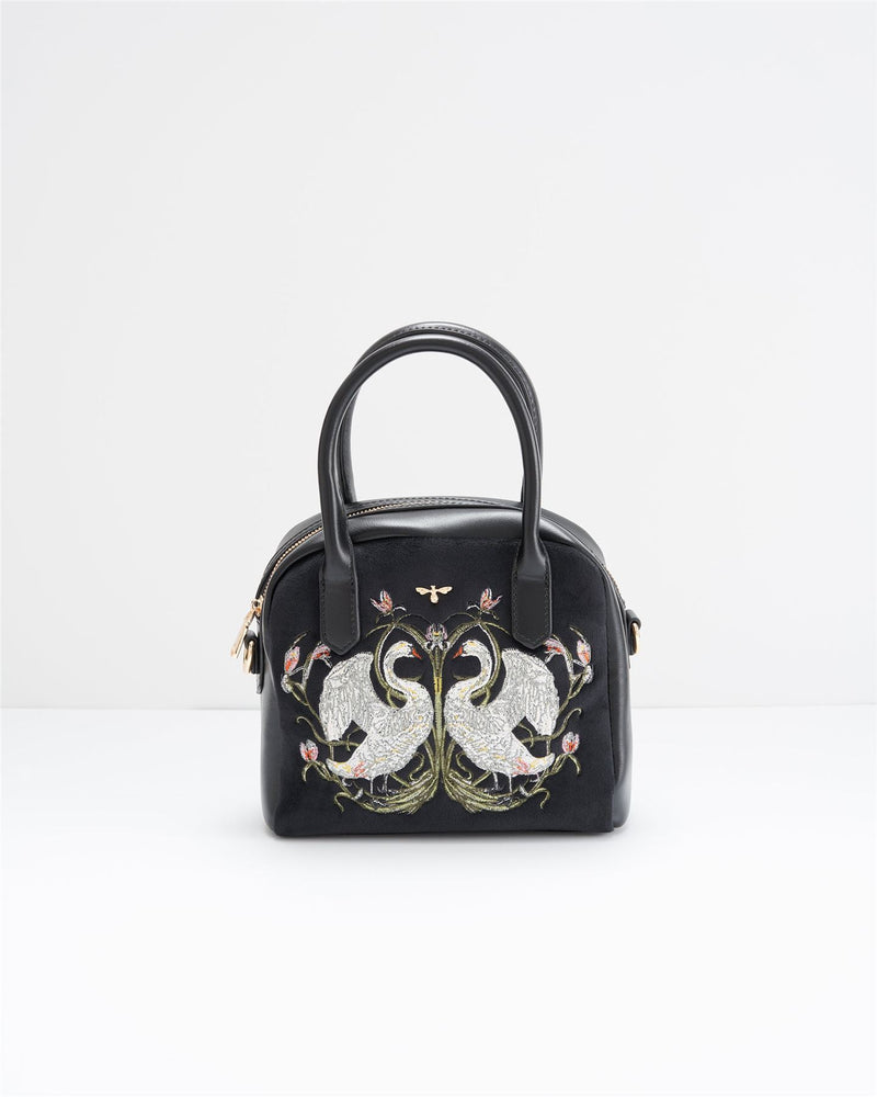 Bolso Bowling Mini Eloise Cisne Bordado