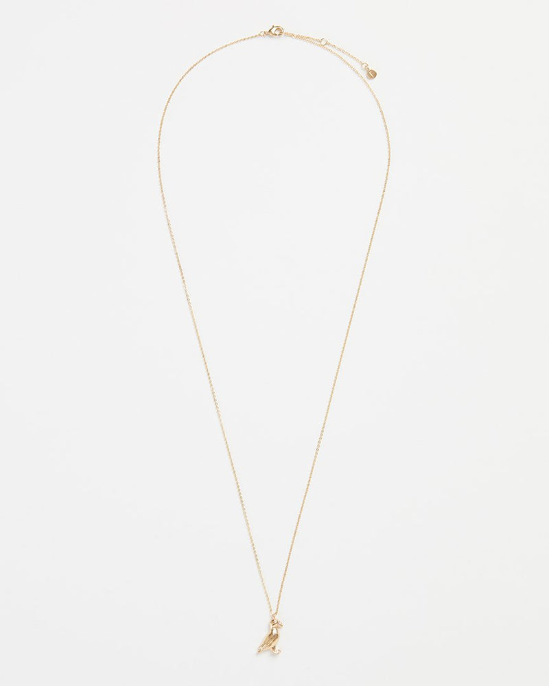 Gold Puffin Long Necklace